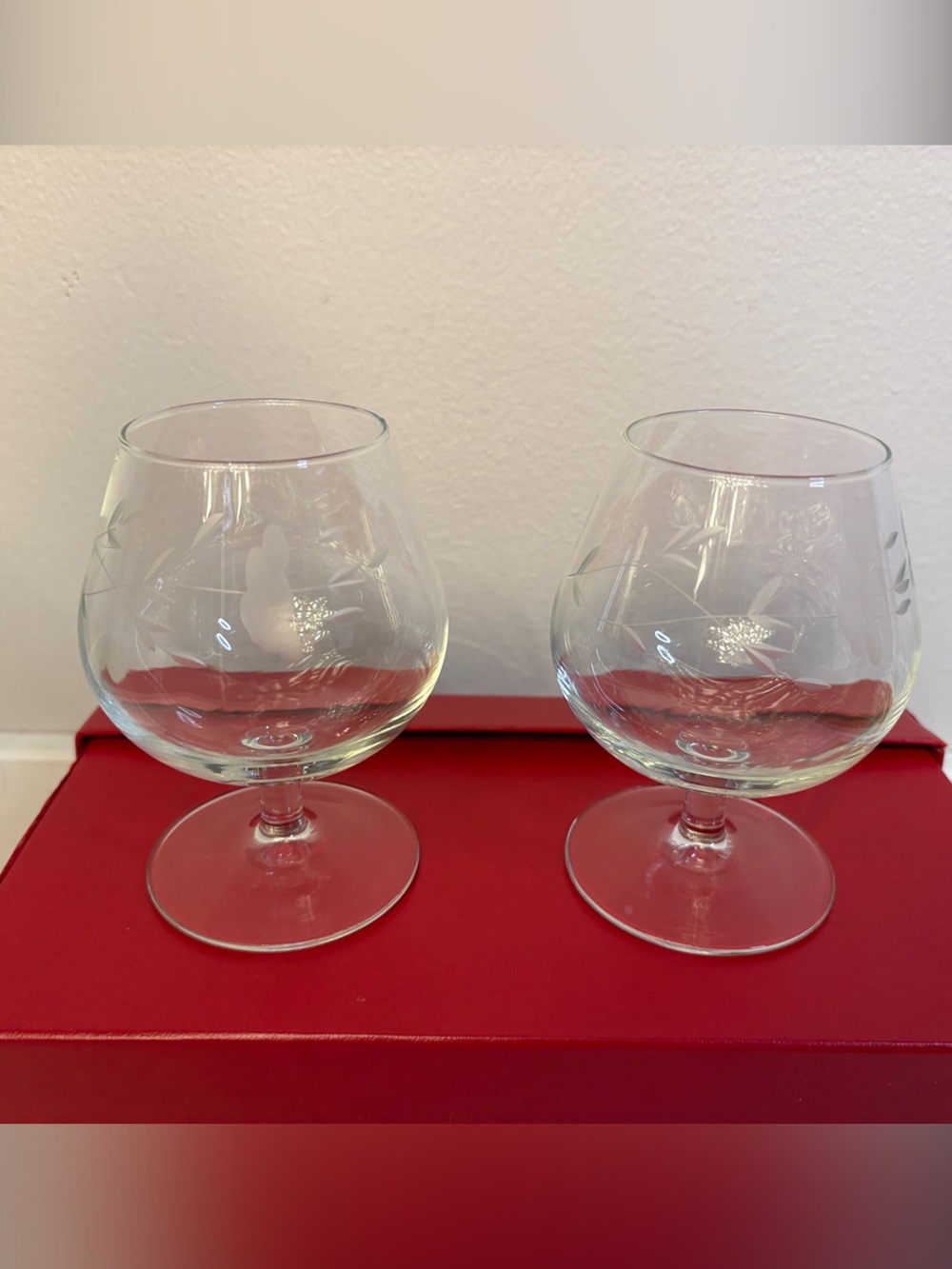 Princess House Heritage Brandy Snifters - Pair